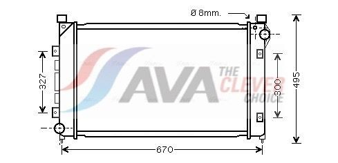 AU2163 AVA Радіатор охолодження двигуна